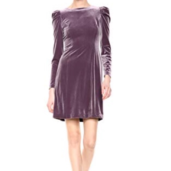 NWT Vince Camuto Purple Velvet Dress - Picture 2 of 4